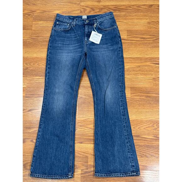 TOTEME Blue Cropped Kick Flared Jeans 29/34 - Picture 13 of 16